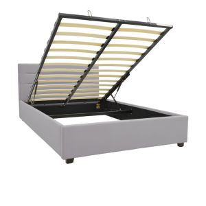 Кадифено легло Molito в сив нюанс с място за съхранение 120x200см