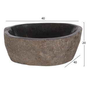 Stone sink gray 40x40x20hcm Hm7807