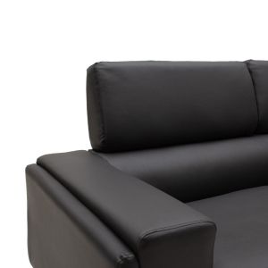 Канапе Shea 2бр. Pu Lounge комплект в черен цвят