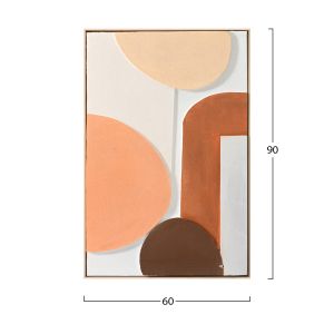 Картина 3d Hm4543.01 с бежова Ps рамка-ръчно изработени форми 60x4,5χ90hcm.