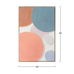 Картина 3d Hm4543.02 с бежова Ps рамка-ръчно изработени форми 60x4,5χ90hcm.