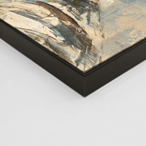 Картина Hm4544 с черна Ps рамка с печат на платно с женски профил 102x4,5x102hcm.