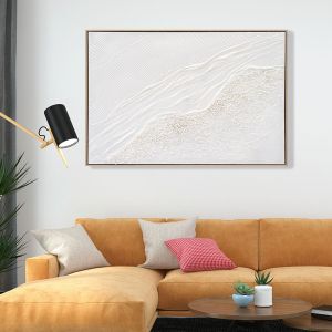 Картина Hm4555 с бежова Ps рамка-платно с нюанси на бялото 92x4,5x62hcm.