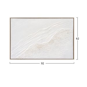 Картина Hm4555 с бежова Ps рамка-платно с нюанси на бялото 92x4,5x62hcm.