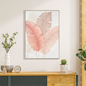 Картина Hm4556 с бежова Ps рамка-платно широки листа 72x4,5x102hcm.