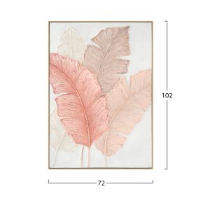 Картина Hm4556 с бежова Ps рамка-платно широки листа 72x4,5x102hcm.