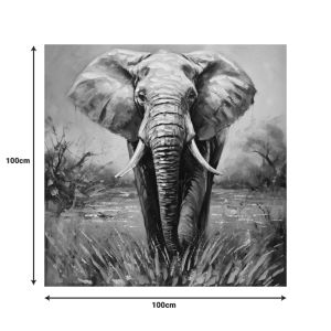 Painting on canvas Elepho 100x3x100cm