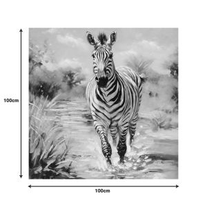 Canvas painting Zebrero 100x3x100cm