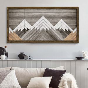 Decorative mdf Painting with wooden frame PWF-0219 pakoworld digital printing 120x3,5x60cm