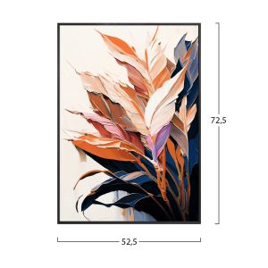 Картина за стена Hm4547.02 черно Ps платно с печат на рамки с листа 52,5x2,8x72,5hcm.