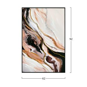 Картина за стена Hm4560 черно Ps абстрактно платно с отпечатан рамка 62x4x92hcm.