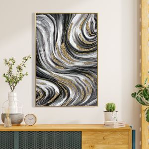 Картина за стена Hm4561 бежово Ps абстракт рамка 62x4.5x92hcm.