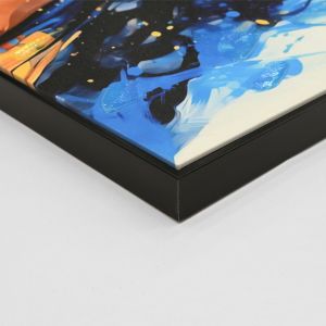 Wall painting Hm4565 black Ps frame with canvas print female figure 82x4.5x82hcm.