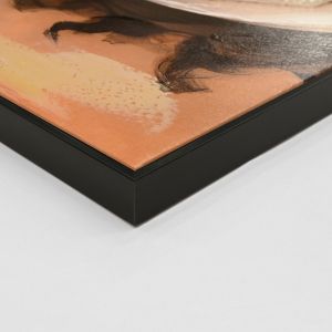 Wall painting Hm4571 black Ps frame with a female figure printed on canvas 82x4.5x122hcm.