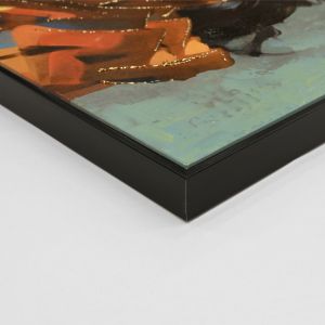 Wall painting Hm4572 black Ps frame with canvas print female figure 82x4.5x122hcm.