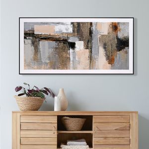Abstract wall painting Hm4551 black Ps frame-canvas 142x4.5x72hcm.