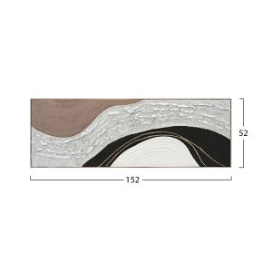 Abstract wall painting Hm4552.01 beige Ps frame-canvas- handmade 152x4.5x52hcm.