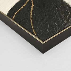 Abstract wall painting Hm4552.01 beige Ps frame-canvas- handmade 152x4.5x52hcm.