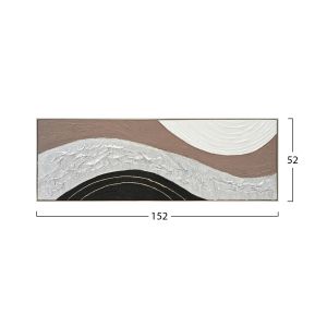 Abstract wall painting Hm4552.02 beige Ps frame-canvas-handmade 152x4.5x52hcm.