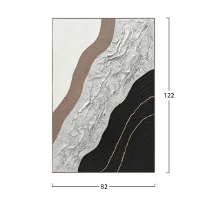 Abstract wall painting Hm4553.02 beige Ps frame-canvas-handmade 82x4.5x122hcm.
