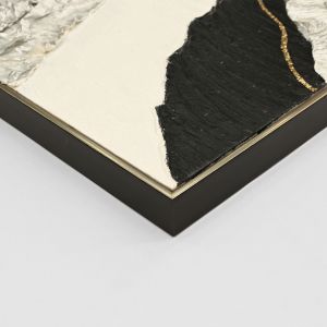 Abstract wall painting Hm4553.02 beige Ps frame-canvas-handmade 82x4.5x122hcm.