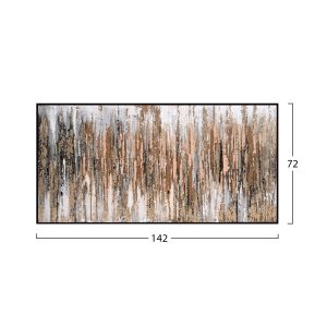 Abstract wall painting Hm4574.01 black Ps frame-canvas 142x4.5x72hcm.