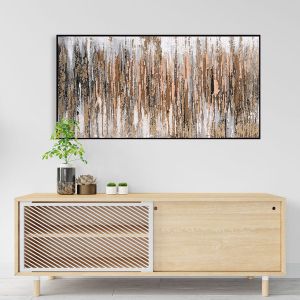 Abstract wall painting Hm4574.01 black Ps frame-canvas 142x4.5x72hcm.