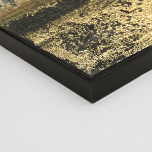 Abstract wall painting Hm4575.01 black Ps frame-canvas 142x4.5x72hcm.