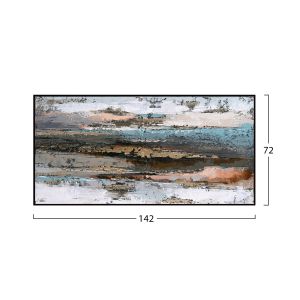 Abstract wall painting Hm4575.02 black Ps frame-canvas 142x4.5x72hcm.