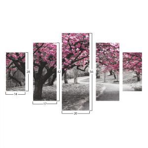 5-piece panel painting Blooming Tree Hm7207.04