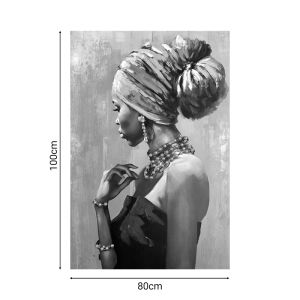 Canvas painting African 80x3x120cm