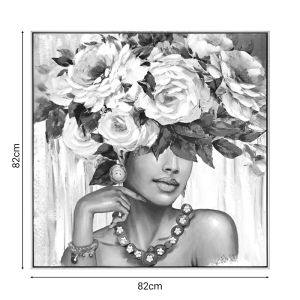 Canvas painting Flowergirl 82x4.5x82cm