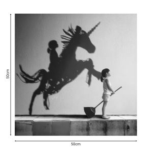 Canvas painting digital print Horseon 50x1.8x50cm