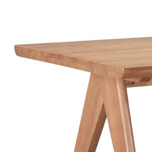 Winslow rubber table in light walnut color 200x85x75cm