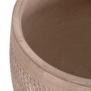 Round planters set of 4 pieces Gardener Hm4722 fibroclay - cement ivory color Φ54x54 in cm.