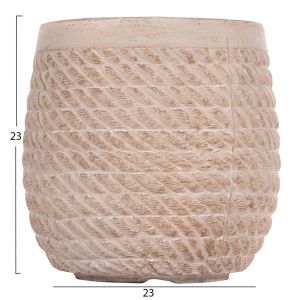 Round planters set of 4 pieces Gardener Hm4722 fibroclay - cement ivory color Φ54x54 in cm.