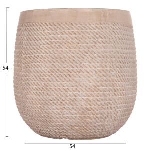 Round planters set of 4 pieces Gardener Hm4722 fibroclay - cement ivory color Φ54x54 in cm.