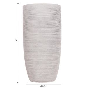 Cylindrical planters set of 3 pieces Gardener series Hm4721 fibroclay - cement color Φ42.5x78.5 in cm.