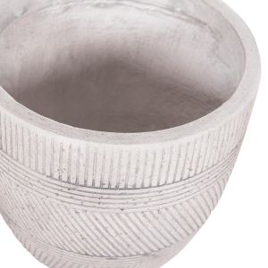 Planters, round, set of 4 pieces, Gardener series Hm4719 fiberglass - cement color Φ44x43cm.