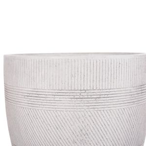 Planters, round, set of 4 pieces, Gardener series Hm4719 fiberglass - cement color Φ44x43cm.