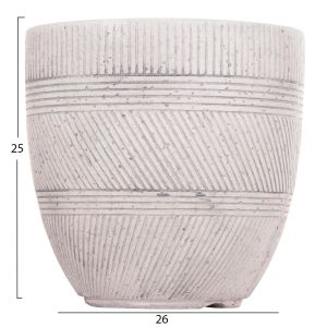 Planters, round, set of 4 pieces, Gardener series Hm4719 fiberglass - cement color Φ44x43cm.