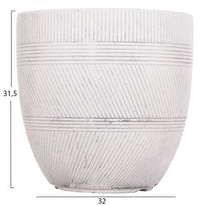 Planters, round, set of 4 pieces, Gardener series Hm4719 fiberglass - cement color Φ44x43cm.