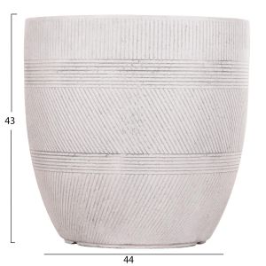 Planters, round, set of 4 pieces, Gardener series Hm4719 fiberglass - cement color Φ44x43cm.