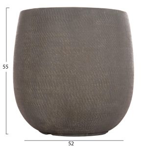 Planters, round, set of 4 pieces, Gardener series Hm4726, fiberglass, green, Φ52x55 in cm.