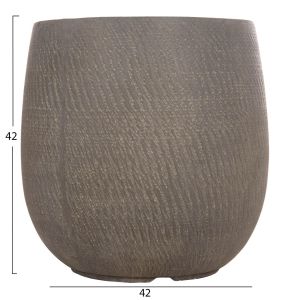 Planters, round, set of 4 pieces, Gardener series Hm4726, fiberglass, green, Φ52x55 in cm.