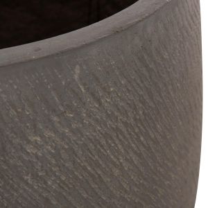 Planters, round, set of 4 pieces, Gardener series Hm4726, fiberglass, green, Φ52x55 in cm.