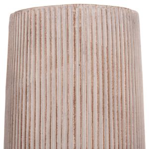 Planters, cylindrical, set of 2, Gardener Hm4727, fiberglass, cement color, Φ35x64 in cm.