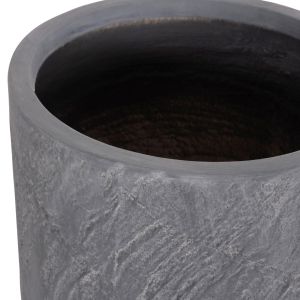 Cylindrical planters, set of 3 pieces, Gardener series Hm4720, cement-colored fiberglass Φ44x78.5cm.