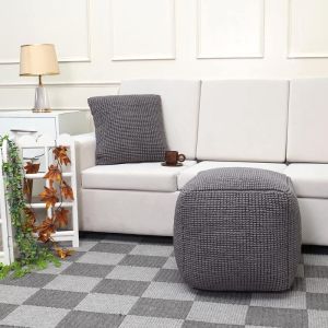 Square pouf Fl822 gray color 45x45x45cm