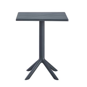 Квадратна полипропиленова маса Terrin ,20 тъмно сива 60,5x60,5x76,5hcm Hm6125